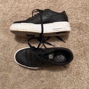Nike Black and White Air Force 1’s